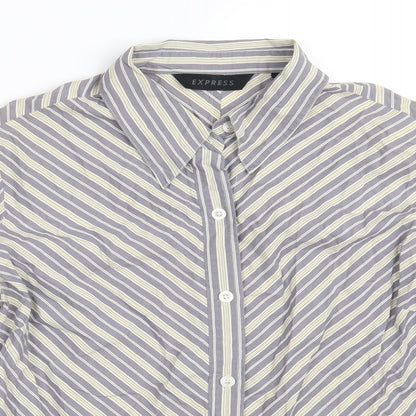 Womens UK Size 12 Express Grey Basic Button-Up
