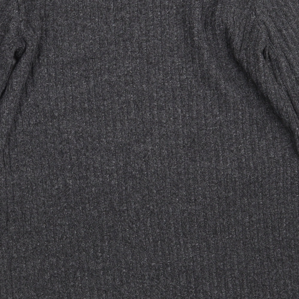 Primark Womens Grey Boat Neck  Polyester Pullover Jumper Size 10   - Size 10-12