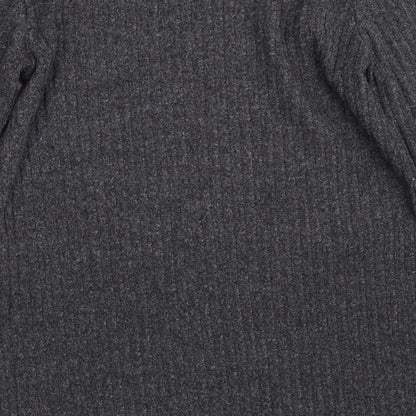 Primark Womens Grey Boat Neck  Polyester Pullover Jumper Size 10   - Size 10-12