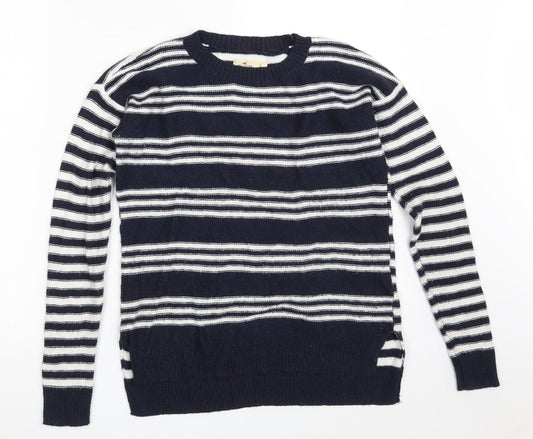 Womens UK Size S Hollister Blue Pullover Jumper