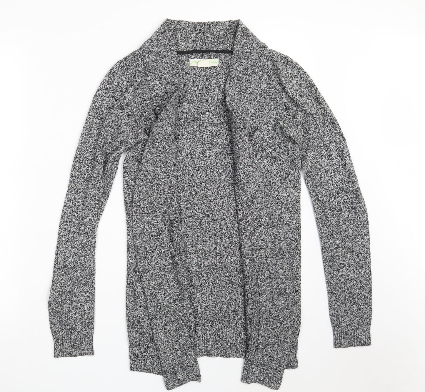 String of stars Womens Grey V-Neck  Cotton Wrap Jumper Size S