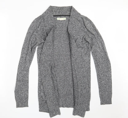 String of stars Womens Grey V-Neck  Cotton Wrap Jumper Size S