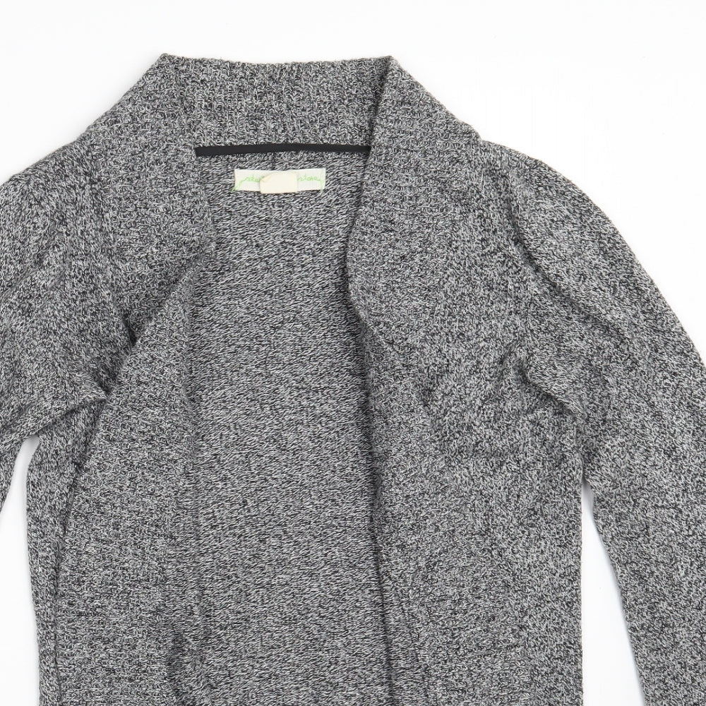 String of stars Womens Grey V-Neck  Cotton Wrap Jumper Size S