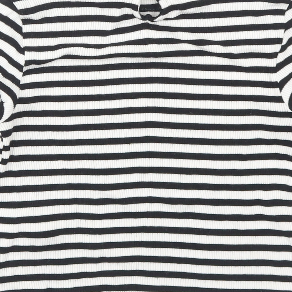 Womens UK Size 4 Miss Selfridge White Cropped T-Shirt