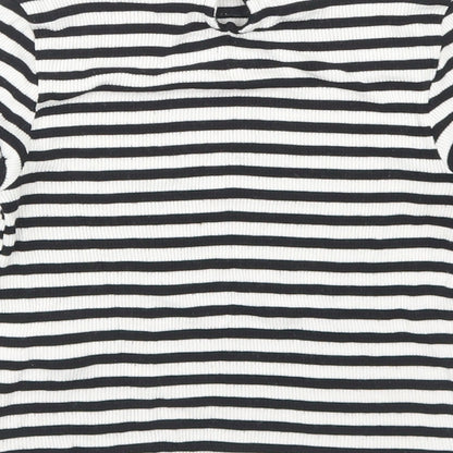 Womens UK Size 4 Miss Selfridge White Cropped T-Shirt