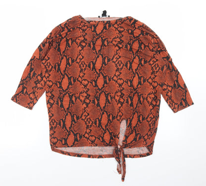 Womens UK Size 8 New Look Brown Basic T-Shirt