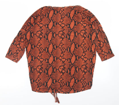 Womens UK Size 8 New Look Brown Basic T-Shirt