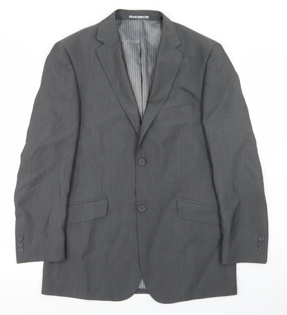 Mens UK Size 38 Preworn Regular Grey Suit Jacket