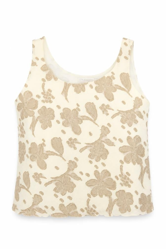 Womens UK Size 12 Chianti Beige Cropped Blouse