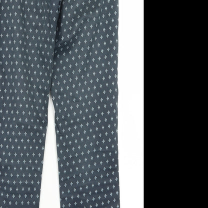 Womens UK Size 34 H&M Regular Fit Dress Pants Blue Trousers