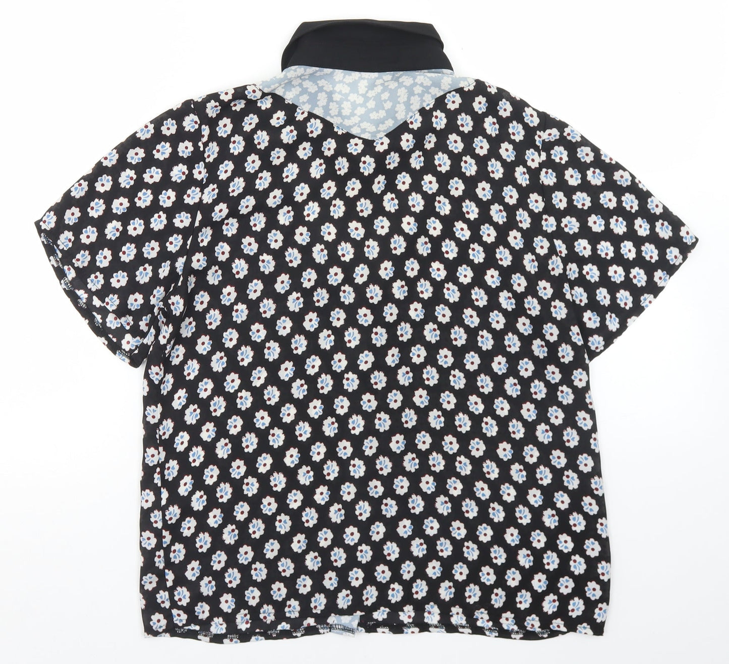 Womens UK Size 8 Fashion Union Black Basic Blouse