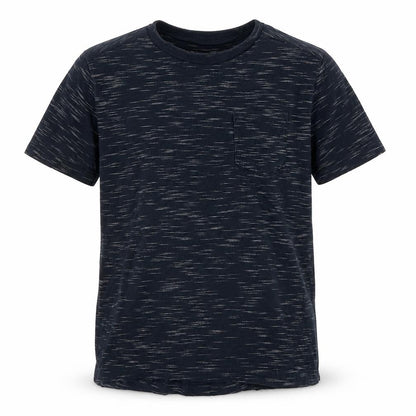 Front view of Next boys’ grey cotton basic t-shirt, size 6, years crew neck pullover