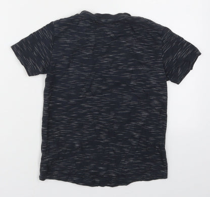 Back view of Next boys’ grey cotton basic t-shirt, size 6, years crew neck pullover