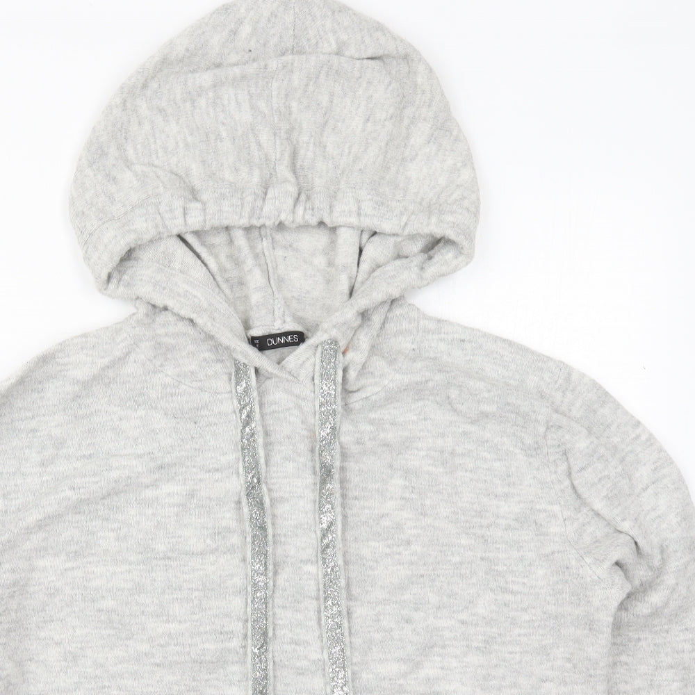 Dunnes Womens Grey  Acrylic Pullover Hoodie Size M  Pullover