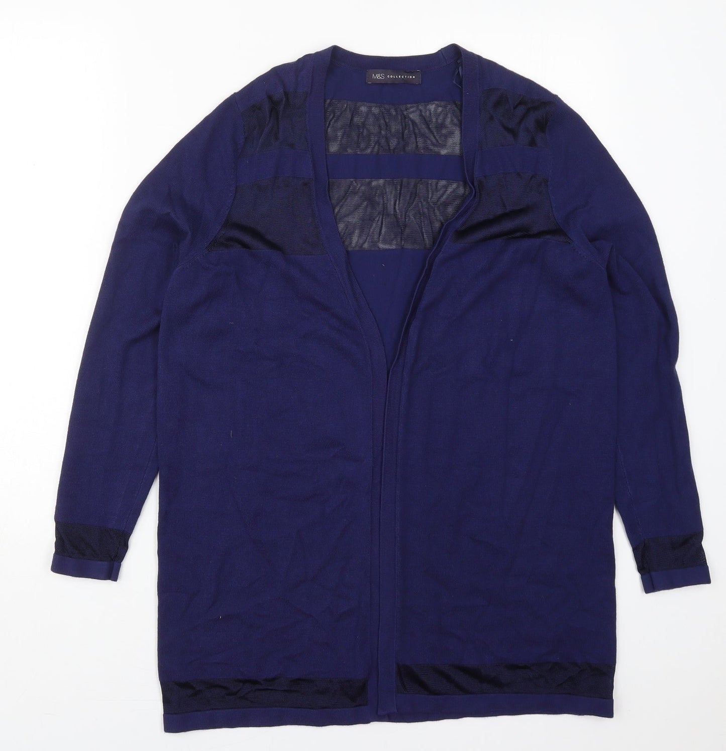 Womens UK Size 14 Marks and Spencer Blue Cardigan Jumper
