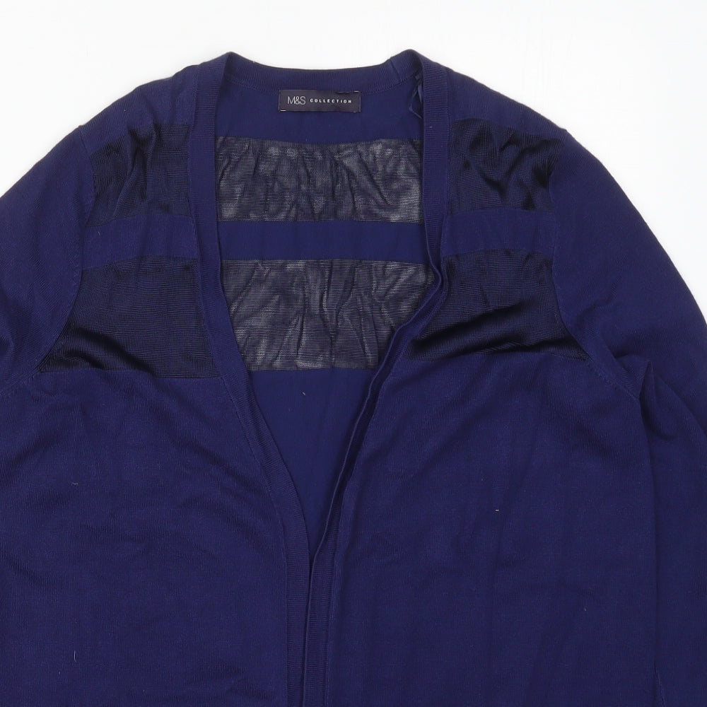 Womens UK Size 14 Marks and Spencer Blue Cardigan Jumper