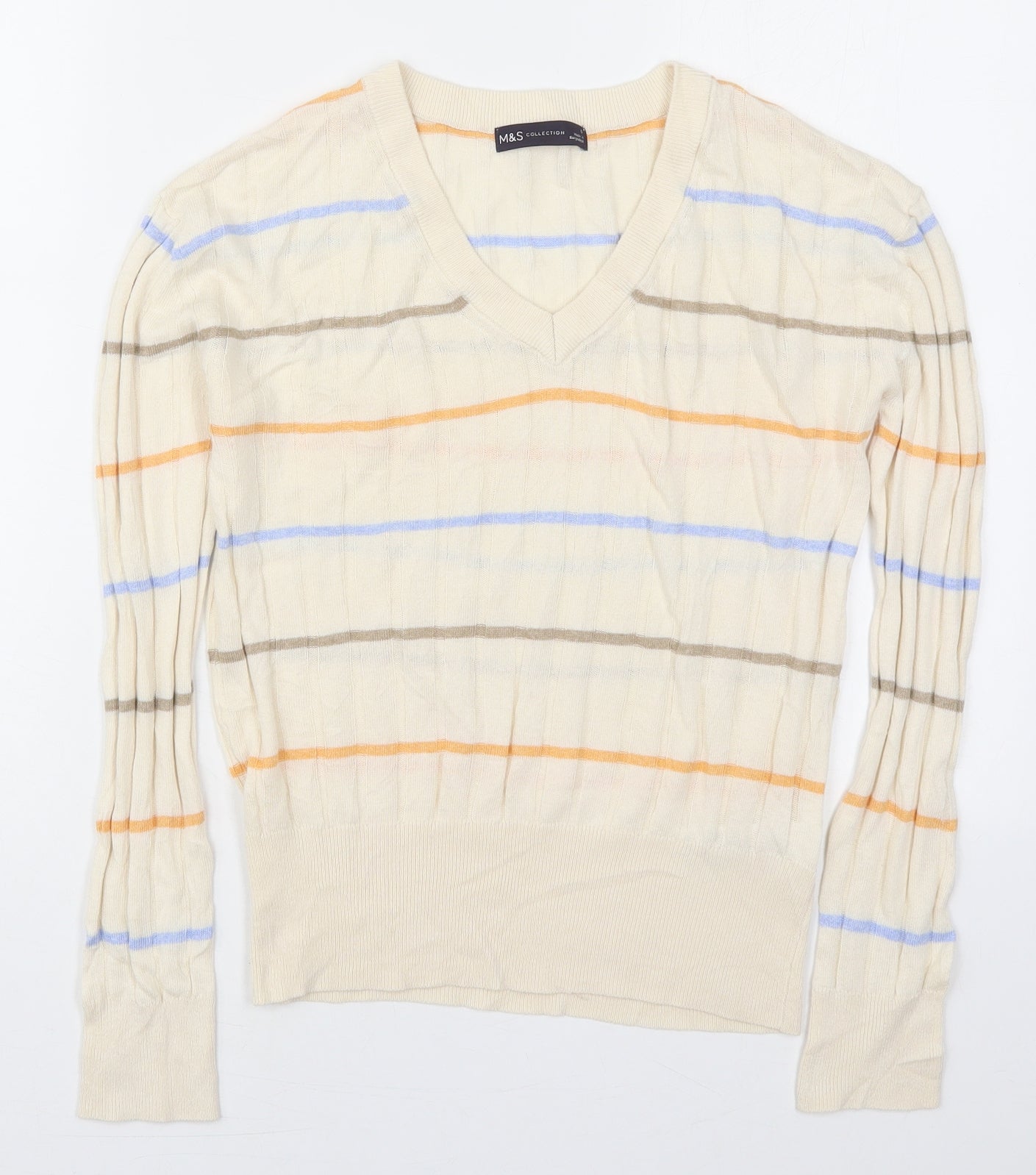 Womens UK Size S Marks and Spencer Ivory Pullover Jumper