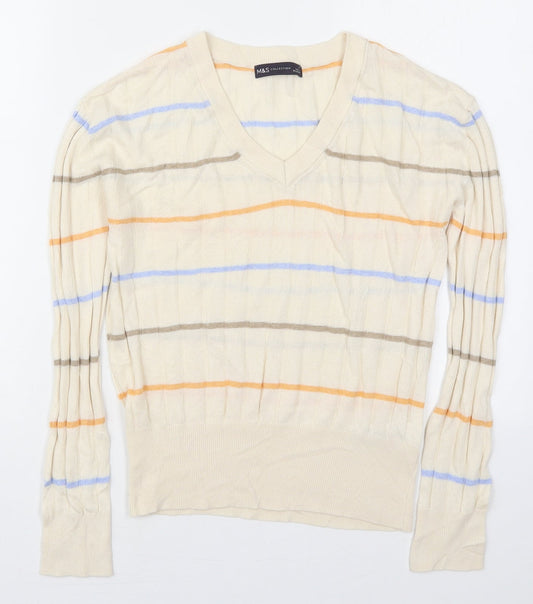 Womens UK Size S Marks and Spencer Ivory Pullover Jumper