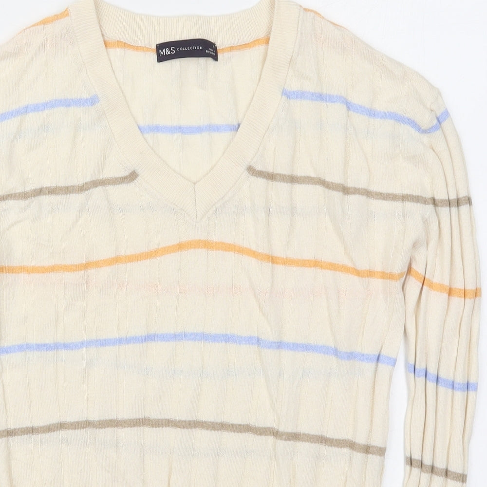 Womens UK Size S Marks and Spencer Ivory Pullover Jumper