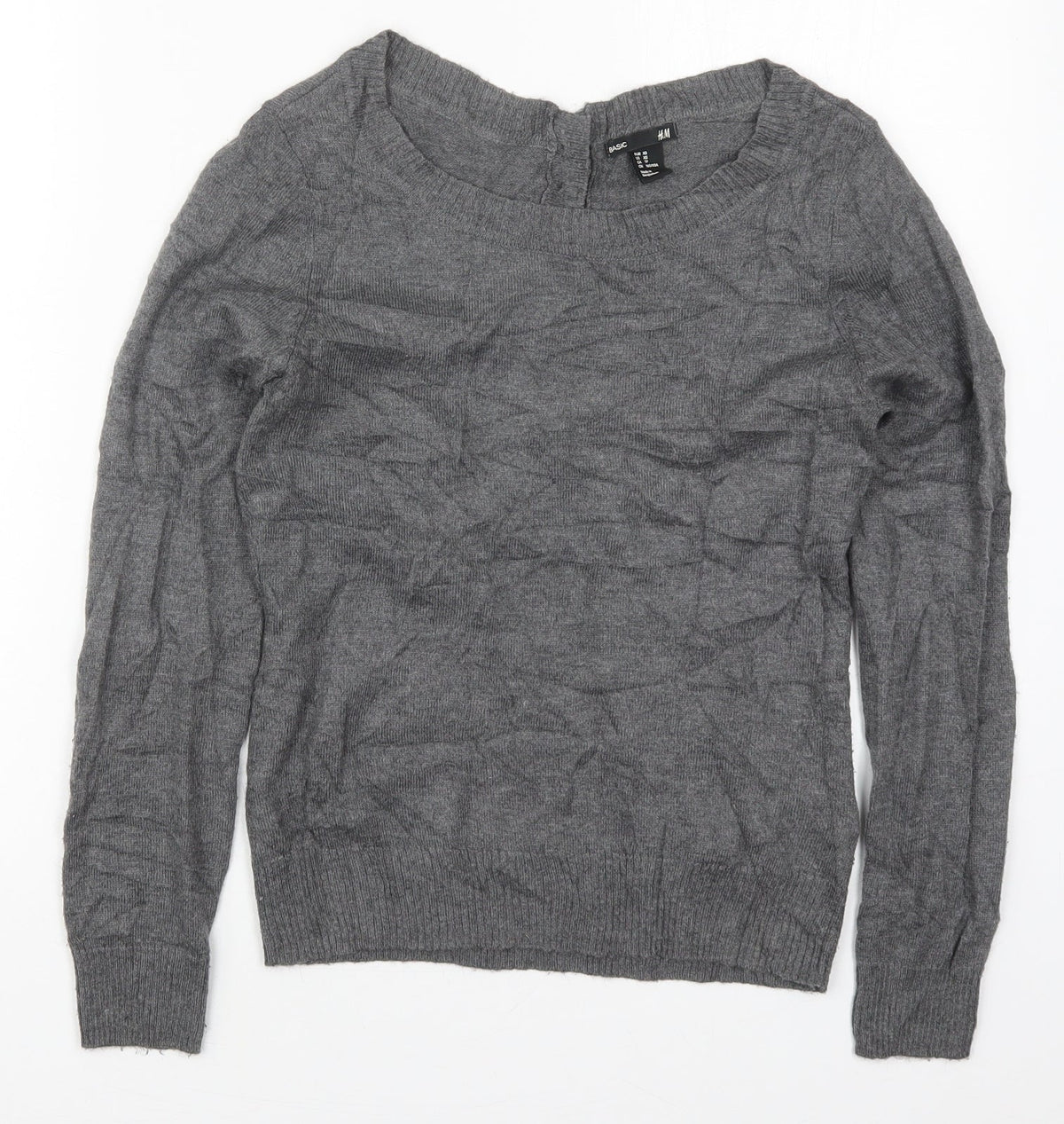 Womens UK Size XS H&M Grey Pullover Jumper