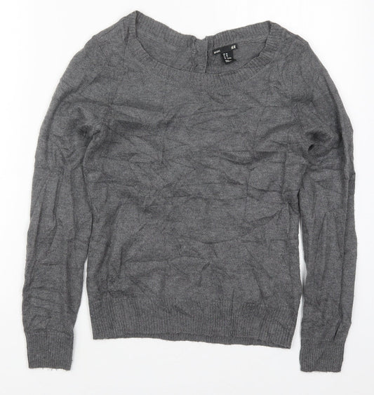 Womens UK Size XS H&M Grey Pullover Jumper