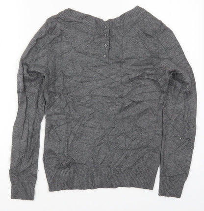 Womens UK Size XS H&M Grey Pullover Jumper