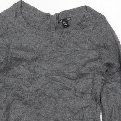 Womens UK Size XS H&M Grey Pullover Jumper