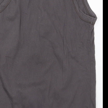 Ethel Austin Womens Grey  Cotton Basic Tank Size 12 Round Neck