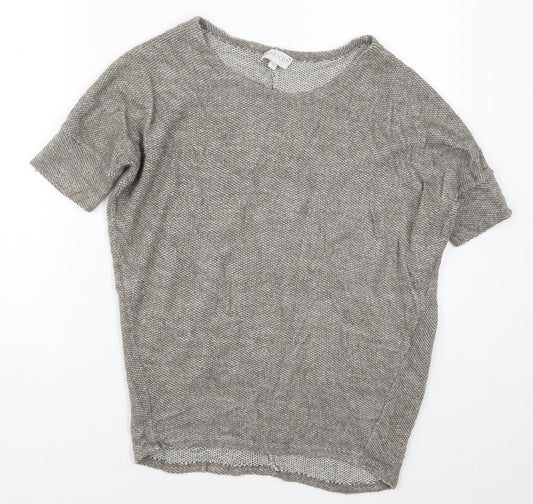 Apricot Womens Grey Round Neck  Acrylic Pullover Jumper Size S