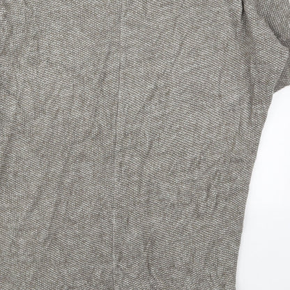 Apricot Womens Grey Round Neck  Acrylic Pullover Jumper Size S