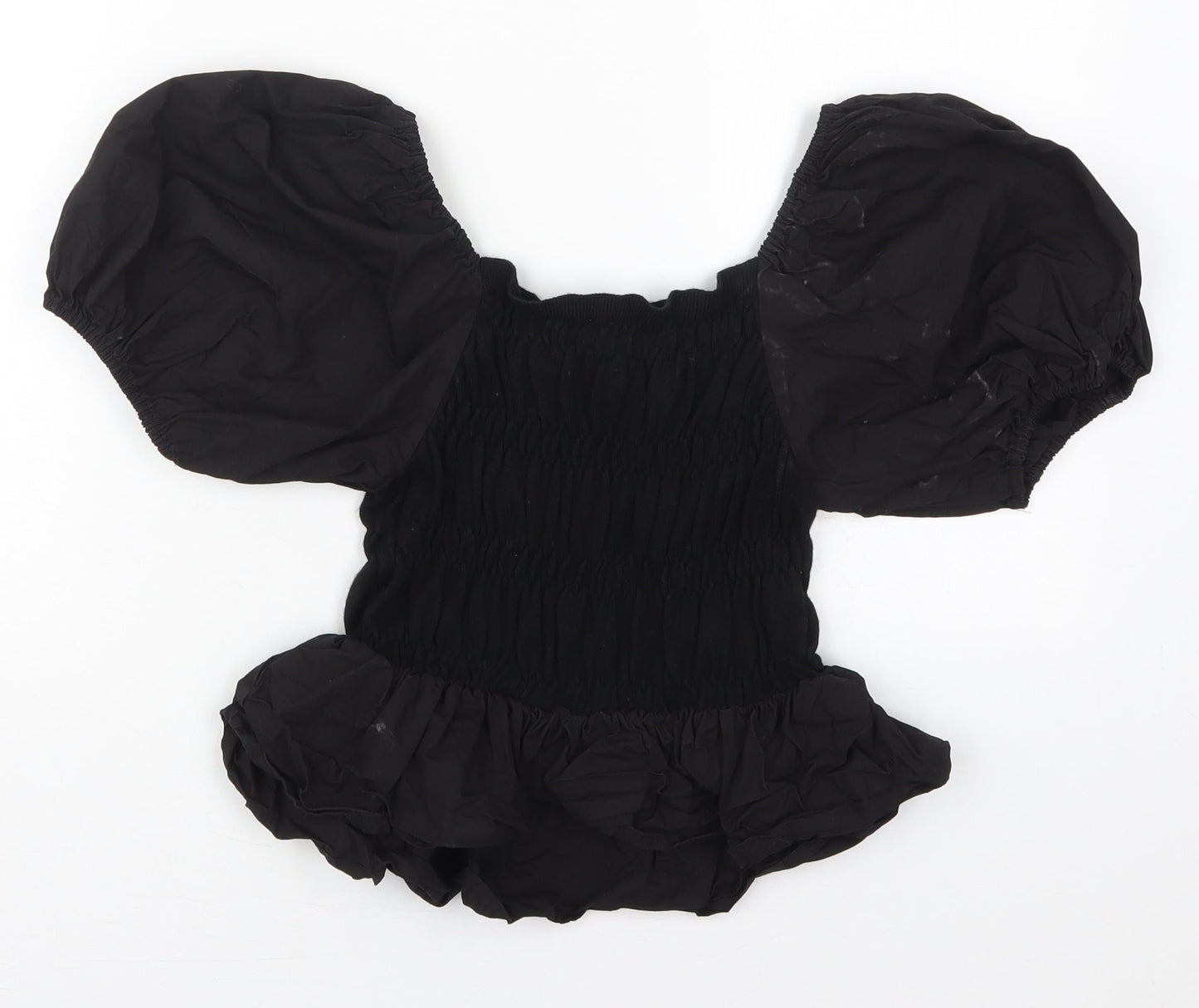 Womens UK Size 10 Missguided Black Basic Blouse