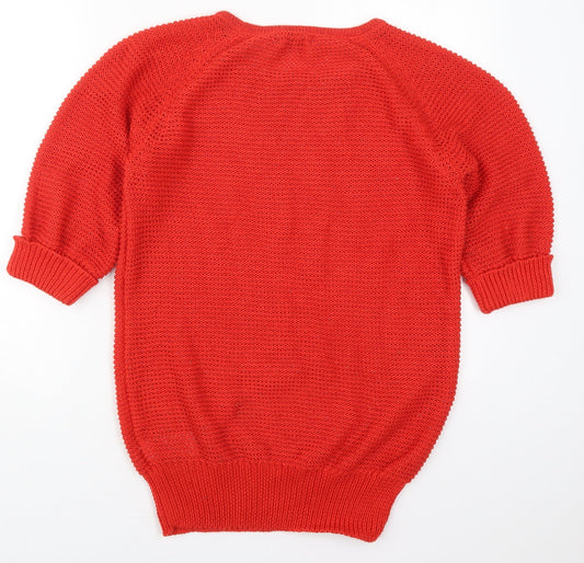 Womens UK Size 12 Peacocks Red Pullover Jumper
