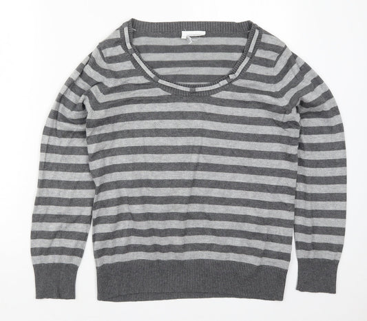 Womens UK Size 14 Preworn Grey Pullover Jumper