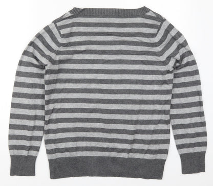 Womens UK Size 14 Preworn Grey Pullover Jumper