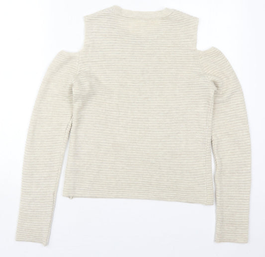 Womens UK Size 8 Atmosphere Beige Pullover Jumper