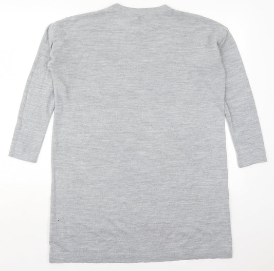 Atmosphere Womens Grey  Acrylic Jumper Dress  Size S  Crew Neck Pullover