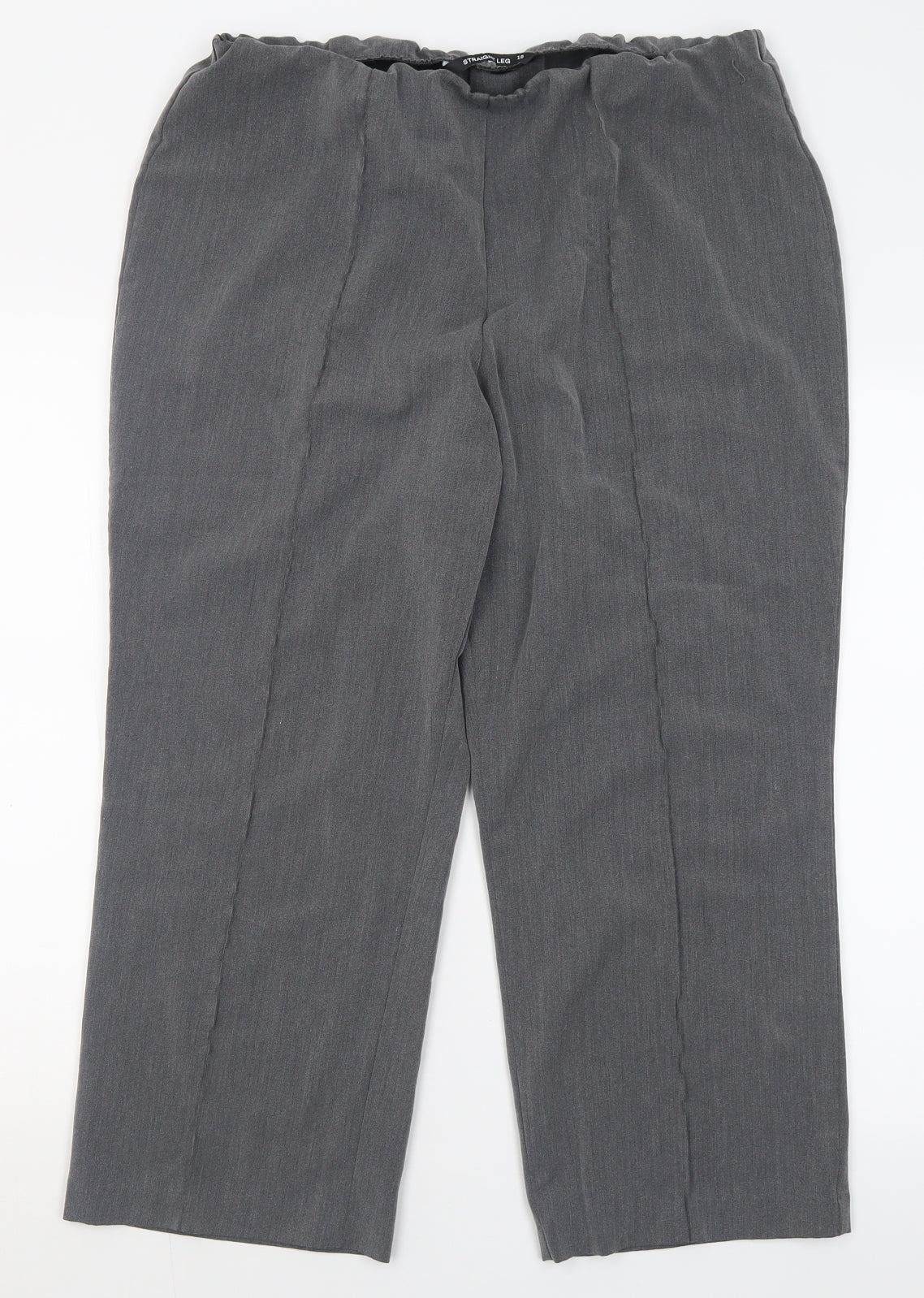 Womens UK Size 18 bonmarch Regular Fit Cropped Grey Trousers