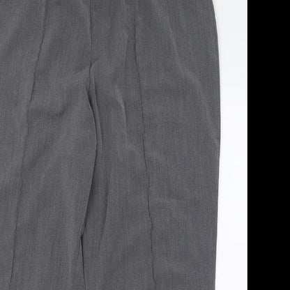 Womens UK Size 18 bonmarch Regular Fit Cropped Grey Trousers