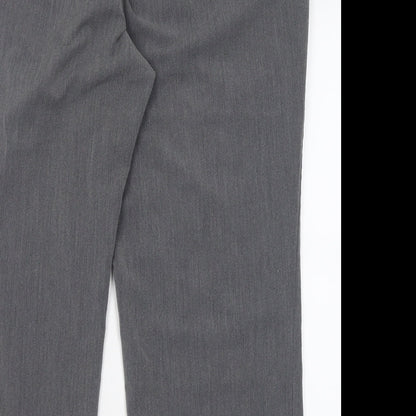 Womens UK Size 18 bonmarch Regular Fit Cropped Grey Trousers