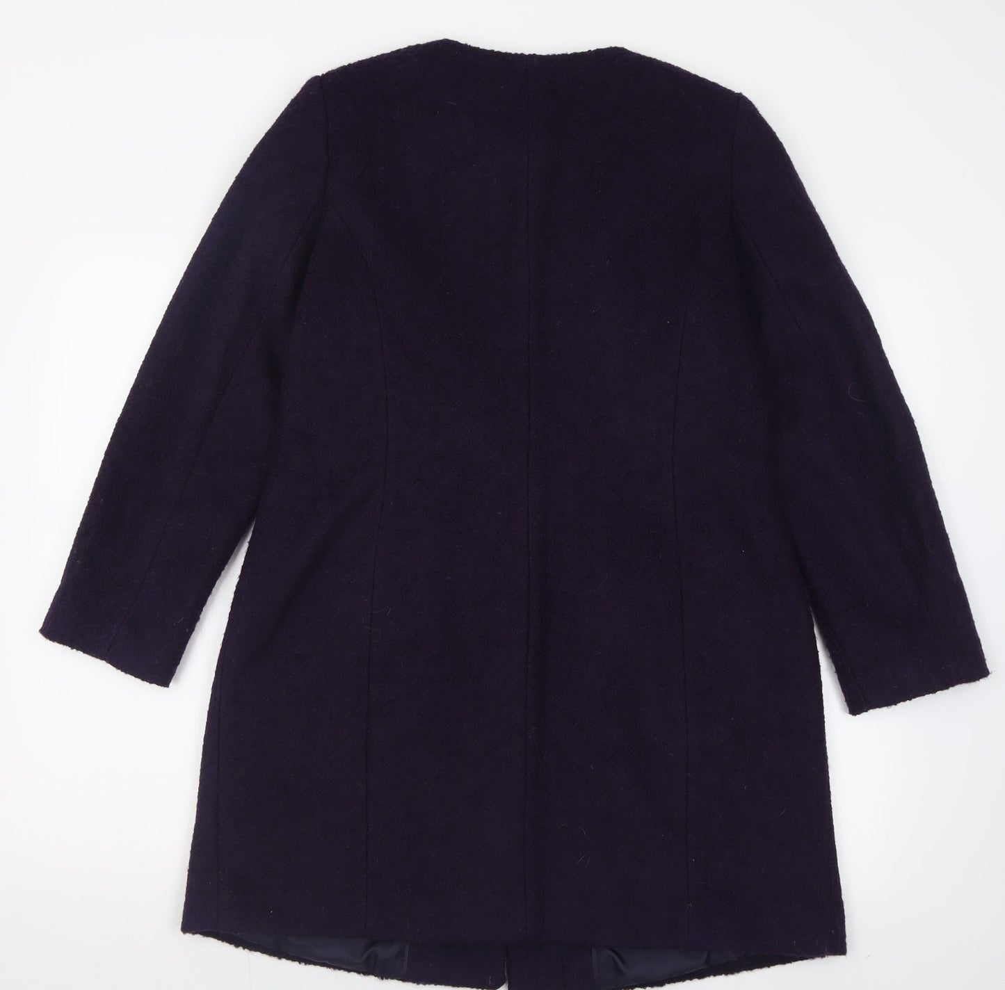 M&Co Womens Purple   Overcoat Coat Size 12  Button