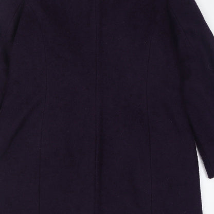 M&Co Womens Purple   Overcoat Coat Size 12  Button