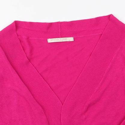 Womens UK Size M Anna Rose Pink Cardigan Jumper