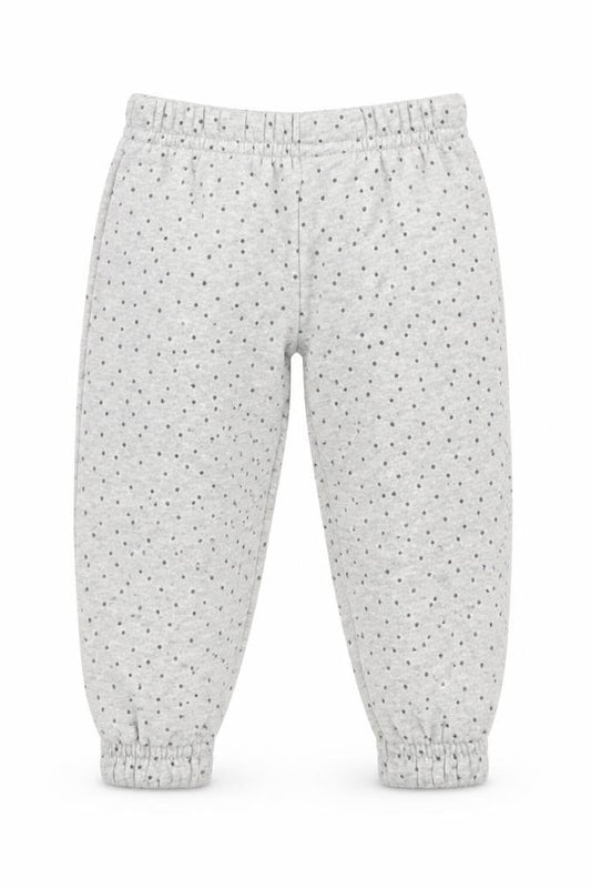 Primark Girls Grey Polka Dot Cotton Jogger Trousers Size 9-12 Months  Pullover