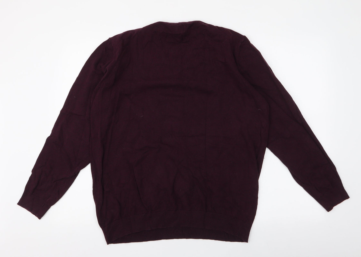 Matalan Mens Purple Round Neck  Cotton Pullover Jumper Size XL