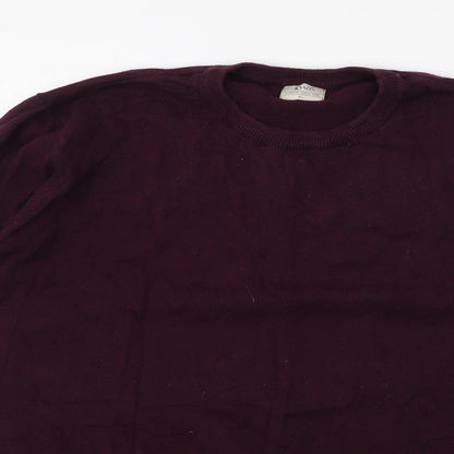 Matalan Mens Purple Round Neck  Cotton Pullover Jumper Size XL