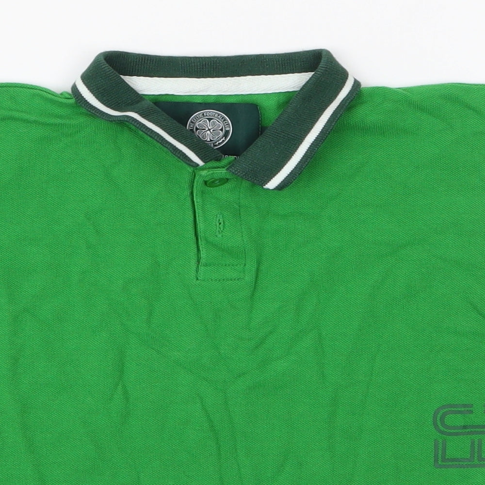Celtic Football Club Boys Grey  100% Cotton Jersey Polo Size 6-7 Years Collared Button