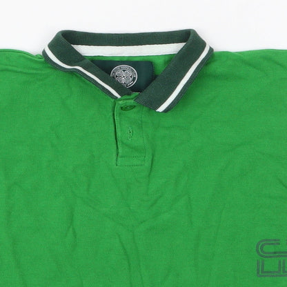 Celtic Football Club Boys Grey  100% Cotton Jersey Polo Size 6-7 Years Collared Button