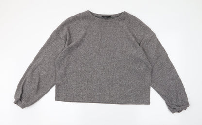 Womens UK Size L New Look Grey Pullover Jumper