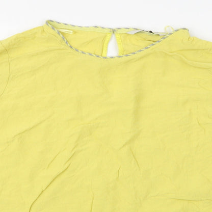 NEXT Womens Green  Viscose Basic Blouse Size 18 Round Neck