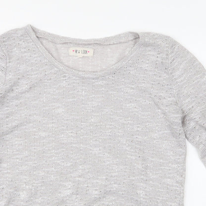 Womens UK Size 14 New Look Grey Pullover Jumper
